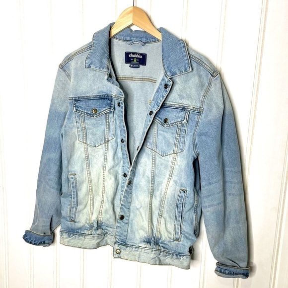Chubbies Trucker Jean Jacket Light Acid Washed Blue 651 - Picture 2 of 8